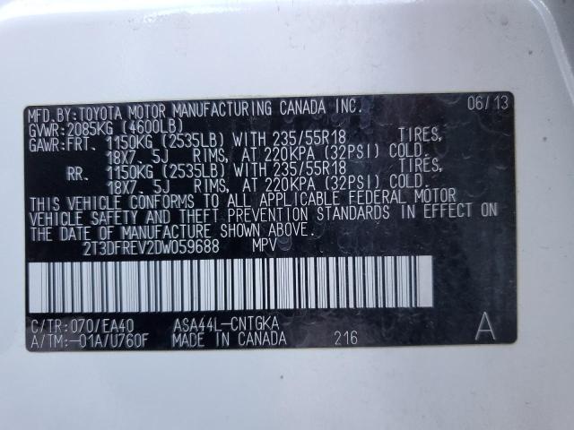 Фото 10 с аукциона – 2013 TOYOTA RAV4 LIMIT с VIN 2T3DFREV2DW059688