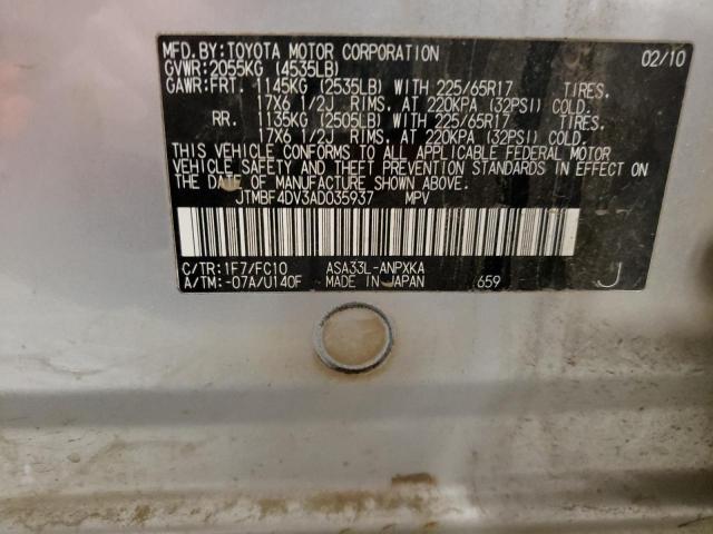 Photo 10 from auction – 2010 TOYOTA RAV4 with VIN JTMBF4DV3AD035937