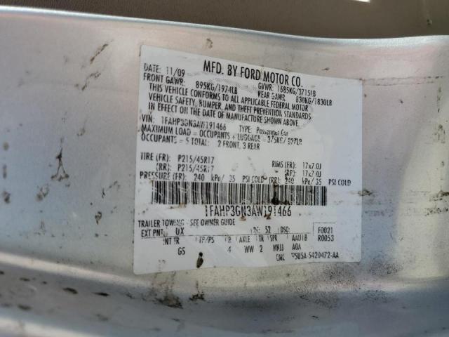 Photo 10 from auction – 2010 FORD FOCUS SES with VIN 1FAHP3GN3AW191466