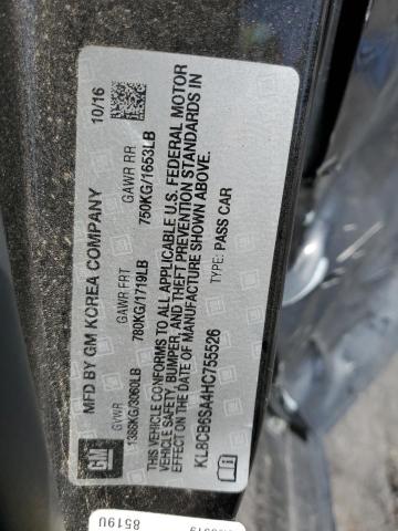 Photo 10 from auction – 2017 CHEVROLET SPARK LS with VIN KL8CB6SA4HC755526