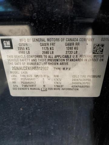 Photo 10 from auction – 2017 CHEVROLET EQUINOX LT with VIN 2GNALCEK6H6312907