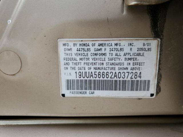 Photo 10 from auction – 2002 ACURA 3.2TL with VIN 19UUA56662A037284