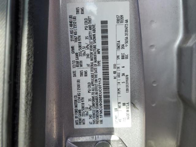 Photo 10 from auction – 2014 FORD ESCAPE SE with VIN 1FMCU9G98EUC07113