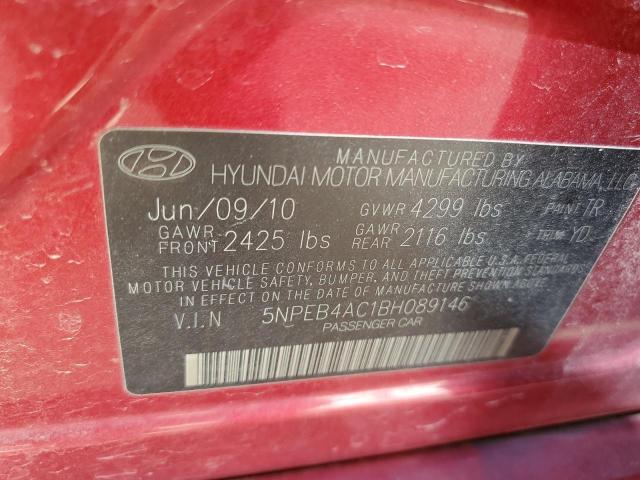 Photo 10 from auction – 2011 HYUNDAI SONATA GLS with VIN 5NPEB4AC1BH089146
