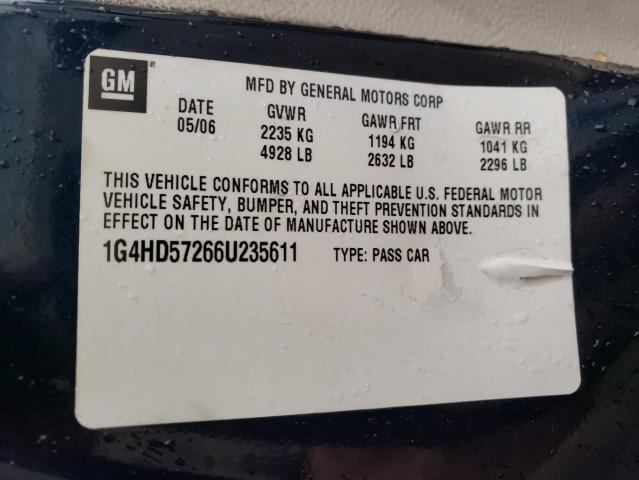 Photo 10 from auction – 2006 BUICK LUCERNE CX with VIN 1G4HD57266U235611