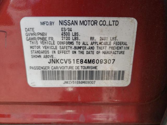 Photo 10 from auction – 2004 INFINITI G35 with VIN JNKCV51E84M609307