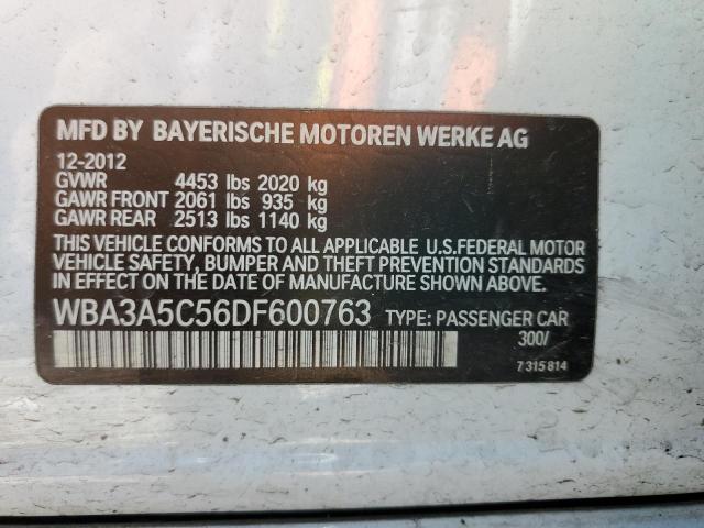 Photo 10 from auction – 2013 BMW 328 I with VIN WBA3A5C56DF600763