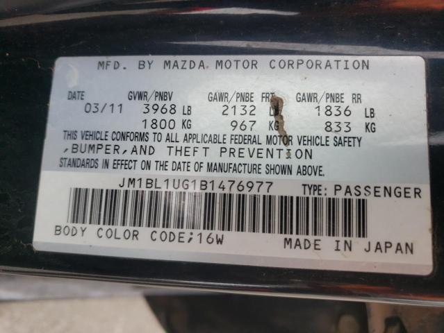 Photo 10 from auction – 2011 MAZDA 3 I with VIN JM1BL1UG1B1476977
