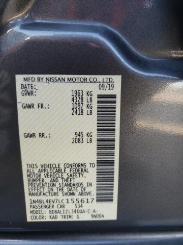 Photo 10 from auction – 2020 NISSAN ALTIMA SL with VIN 1N4BL4EV7LC155617