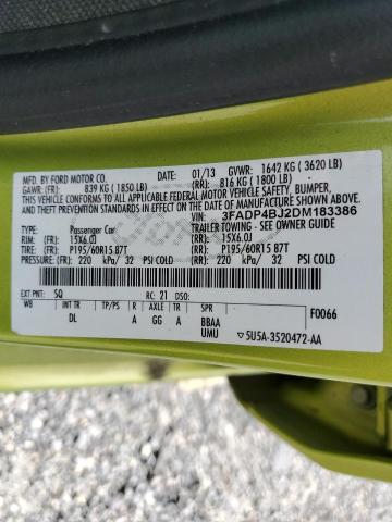 Photo 10 from auction – 2013 FORD FIESTA SE with VIN 3FADP4BJ2DM183386