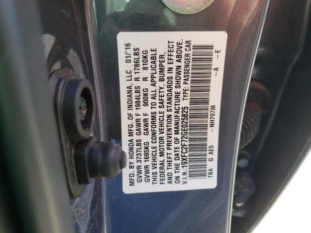 Photo 10 from auction – 2016 HONDA CIVIC EX with VIN 19XFC2F72GE025825