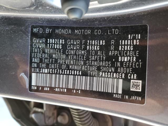 Photo 10 from auction – 2018 HONDA CIVIC EXL with VIN JHMFC1F75JX036964