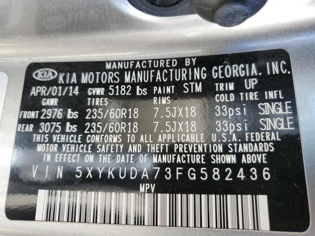 Photo 10 from auction – 2015 KIA SORENTO EX with VIN 5XYKUDA73FG582436