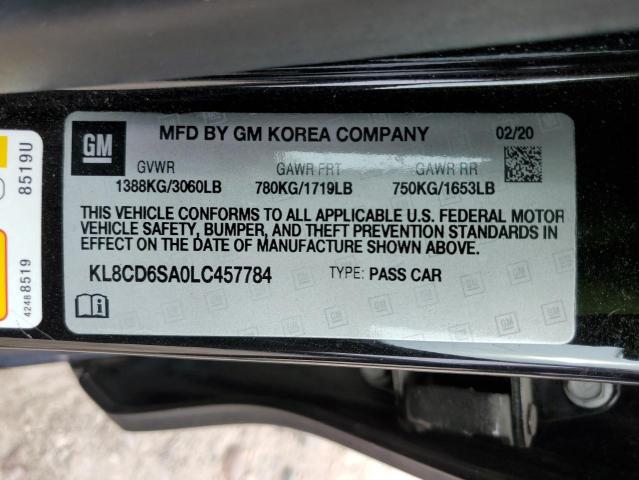 Photo 10 from auction – 2020 CHEVROLET SPARK 1LT with VIN KL8CD6SA0LC457784