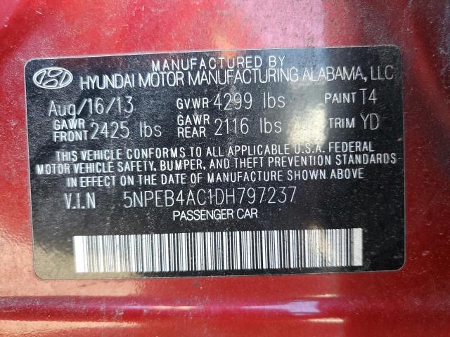 Photo 10 from auction – 2013 HYUNDAI SONATA GLS with VIN 5NPEB4AC1DH797237