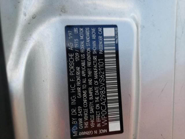 Photo 10 from auction – 1997 PORSCHE BOXSTER with VIN WP0CA2985VS621101