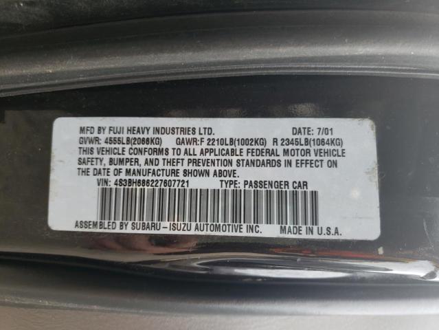 Photo 10 from auction – 2002 SUBARU LEGACY OUT with VIN 4S3BH686227607721