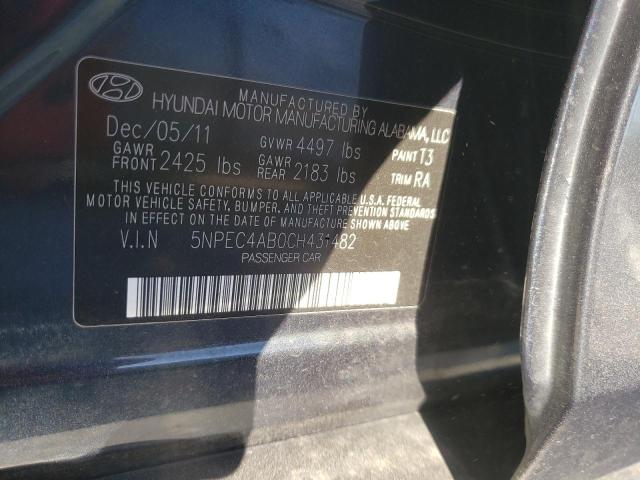 Photo 10 from auction – 2012 HYUNDAI SONATA SE with VIN 5NPEC4AB0CH431482