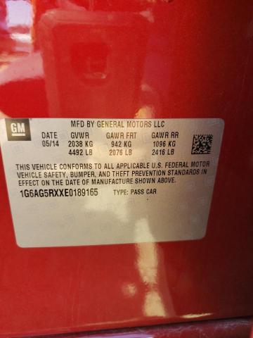 Photo 10 from auction – 2014 CADILLAC ATS with VIN 1G6AG5RXXE0189165