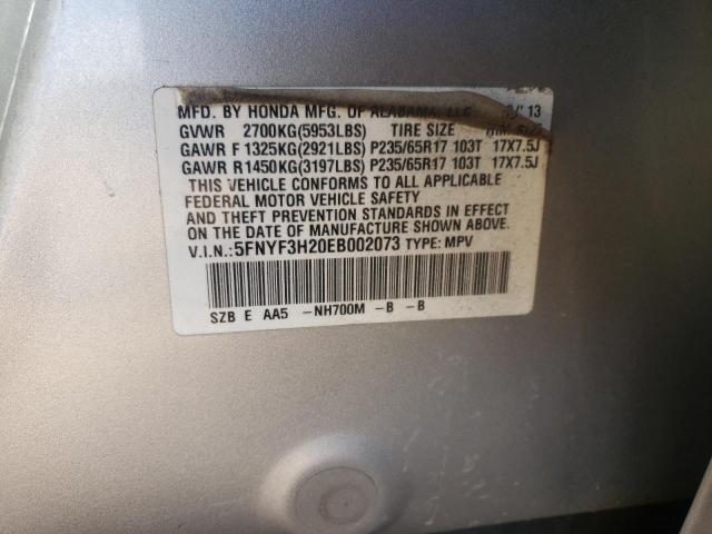 Zdjęcie 10 z aukcji – 2014 HONDA PILOT LX z VIN 5FNYF3H20EB002073