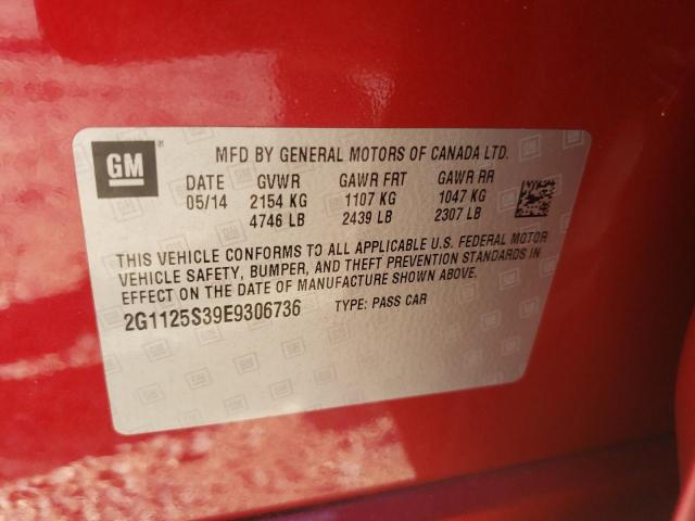 Photo 10 from auction – 2014 CHEVROLET IMPALA LT with VIN 2G1125S39E9306736