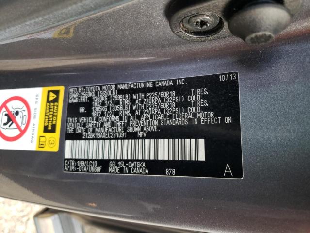 Photo 10 from auction – 2014 LEXUS RX 350 BAS with VIN 2T2BK1BAXEC231091