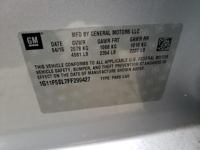 Photo 10 from auction – 2015 CHEVROLET MALIBU LTZ with VIN 1G11F5SL7FF299427