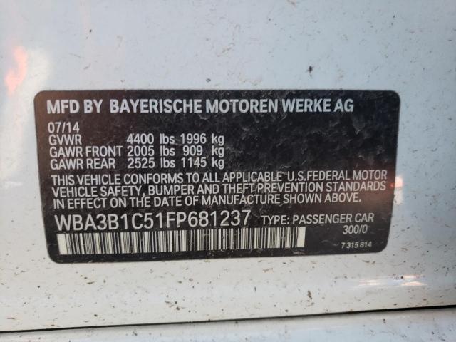 Photo 10 from auction – 2015 BMW 320 I with VIN WBA3B1C51FP681237