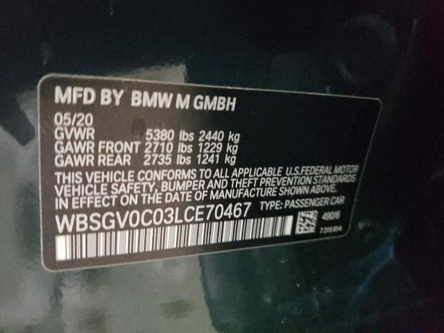 Photo 10 from auction – 2020 BMW M8 with VIN WBSGV0C03LCE70467