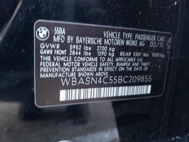 Photo 10 from auction – 2011 BMW 550 GT with VIN WBASN4C55BC209855