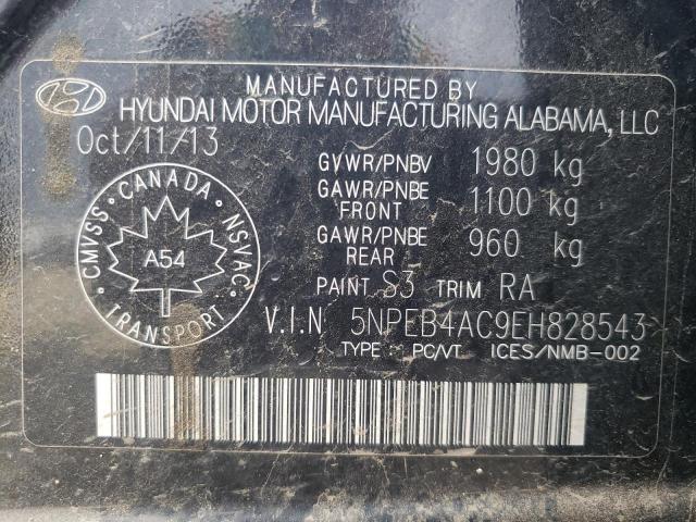Photo 10 from auction – 2014 HYUNDAI SONATA GLS with VIN 5NPEB4AC9EH828543