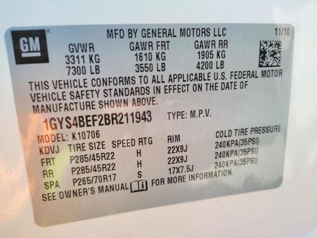 Photo 10 from auction – 2011 CADILLAC ESCALADE L with VIN 1GYS4BEF2BR211943