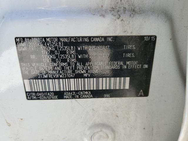 Photo 10 from auction – 2015 TOYOTA RAV4 XLE with VIN 2T3WFREV9FW231047