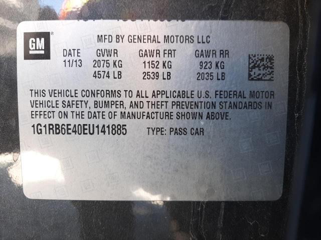 Photo 10 from auction – 2014 CHEVROLET VOLT with VIN 1G1RB6E40EU141885