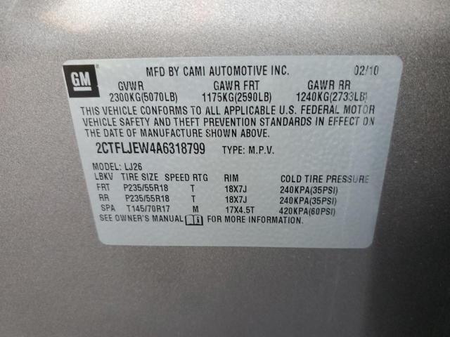 Photo 10 from auction – 2010 GMC TERRAIN SL with VIN 2CTFLJEW4A6318799