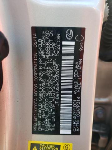 Photo 10 from auction – 2014 LEXUS ES 300H with VIN JTHBW1GG8E2069075