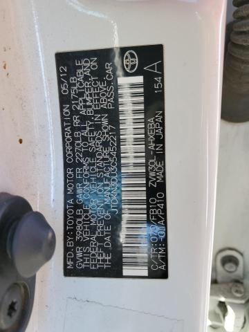 Photo 10 from auction – 2012 TOYOTA PRIUS with VIN JTDKN3DU3C5452217