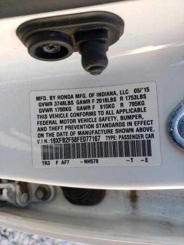 Photo 10 from auction – 2015 HONDA CIVIC LX with VIN 19XFB2F58FE077167