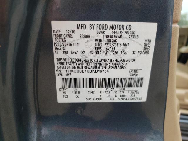 Photo 10 from auction – 2011 FORD ESCAPE LIM with VIN 1FMCU0E7XBKB19734