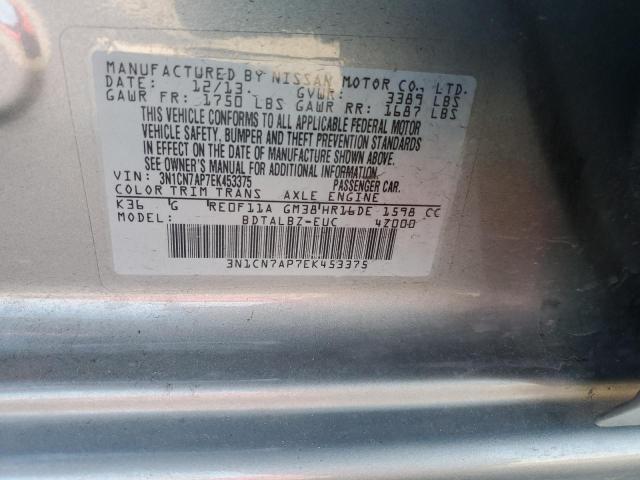 Photo 10 from auction – 2014 NISSAN VERSA S with VIN 3N1CN7AP7EK453375