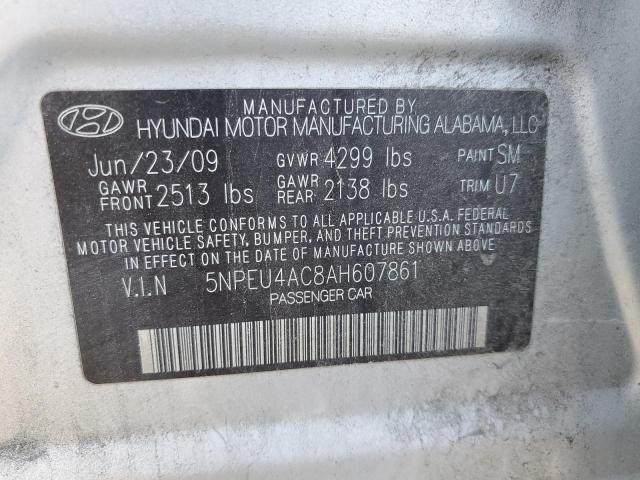 Photo 10 from auction – 2010 HYUNDAI SONATA with VIN 5NPEU4AC8AH607861