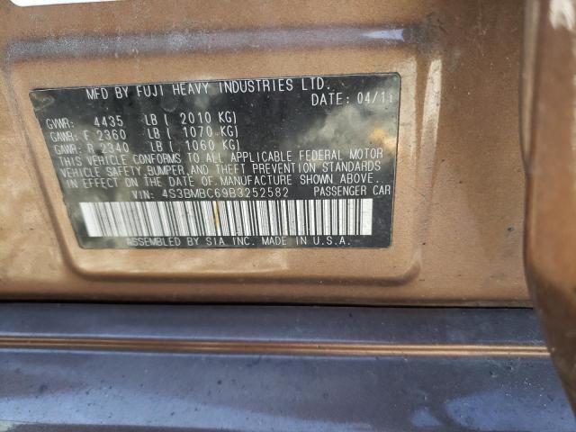 Photo 10 from auction – 2011 SUBARU LEGACY 2.5 with VIN 4S3BMBC69B3252582