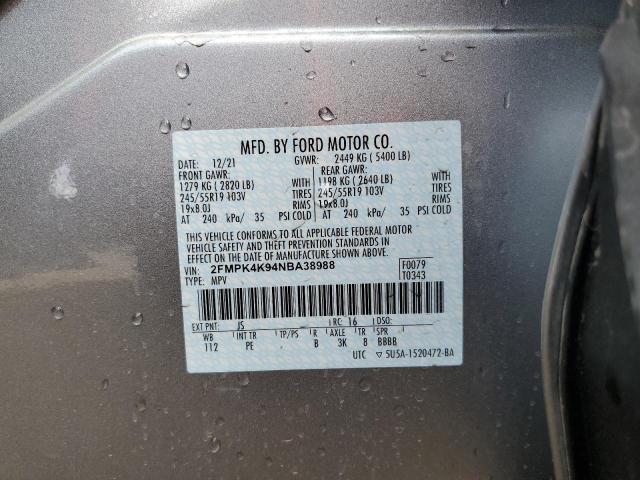Photo 14 from auction – 2022 FORD EDGE TITAN with VIN 2FMPK4K94NBA38988