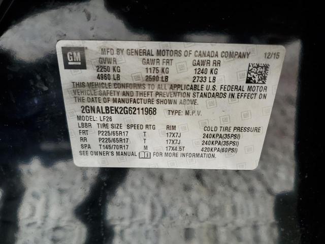 Photo 10 from auction – 2016 CHEVROLET EQUINOX LS with VIN 2GNALBEK2G6211968