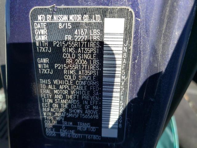 Photo 10 from auction – 2015 NISSAN JUKE S with VIN JN8AF5MV5FT565698