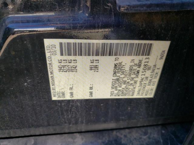 Photo 10 from auction – 2010 NISSAN ALTIMA BAS with VIN 1N4AL2AP9AC150813