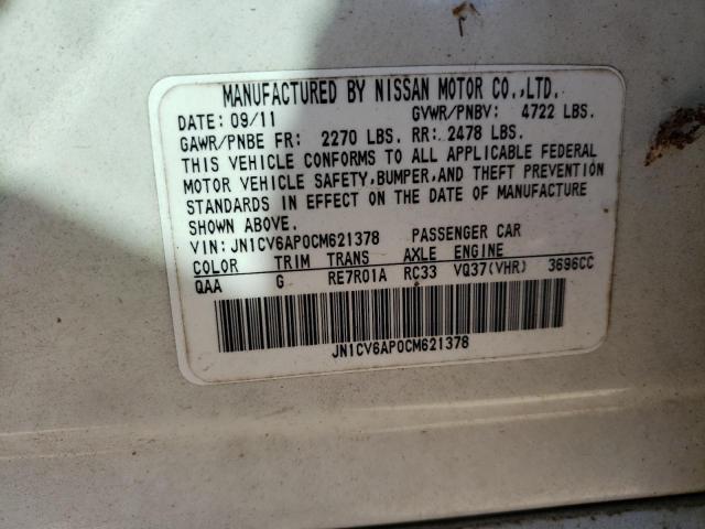 Photo 10 from auction – 2012 INFINITI G37 BASE with VIN JN1CV6AP0CM621378