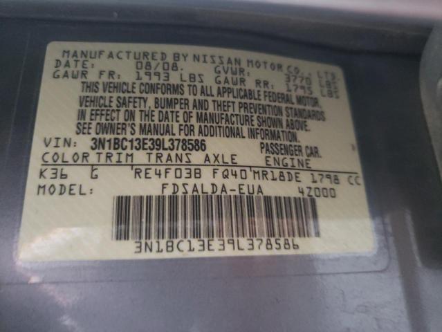 Photo 10 from auction – 2009 NISSAN VERSA S with VIN 3N1BC13E39L378586