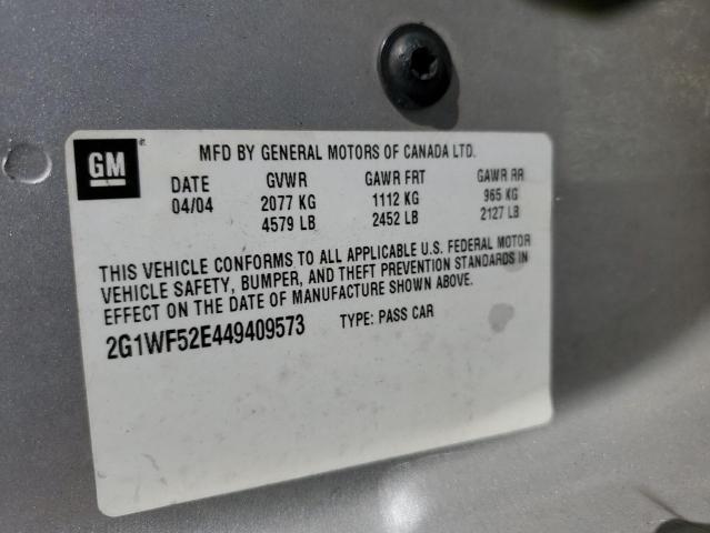 Photo 10 from auction – 2004 CHEVROLET IMPALA with VIN 2G1WF52E449409573