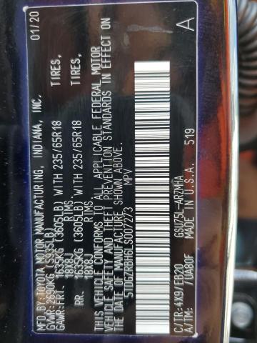 Photo 10 from auction – 2020 TOYOTA HIGHLANDER with VIN 5TDGZRBH6LS007273